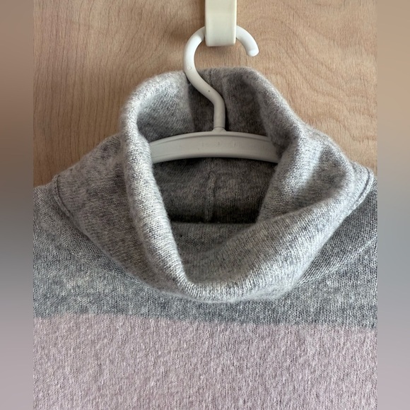 Benedetta B Italy Gray Pink Cowl Neck Wool Blend Sweater Tunic M-L - Picture 3 of 13